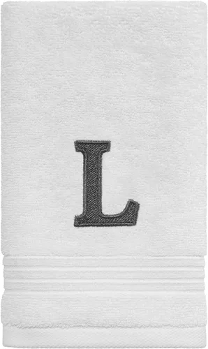 Miniatura 11 de Avanti Linens - Toalla de dedos, algodón suave y absorbente, decoración de baño bordada (colección de monogramas, inicial J)