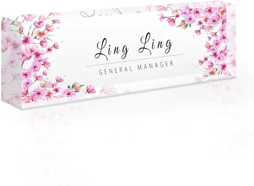 Miniatura 13 de Placa de nombre de escritorio personalizada, placa de identificación acrílica, placas de identificación grabadas personalizadas con logotipo/foto