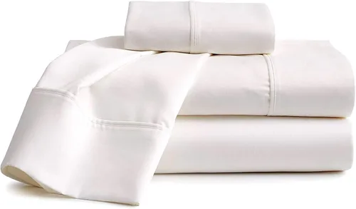 Miniatura 17 de Sábanas de cama 100% algodón orgánico de bolsillo extra profundo, tamaño individual, color burdeos, sábanas orgánicas de 1000 hilos, sábanas