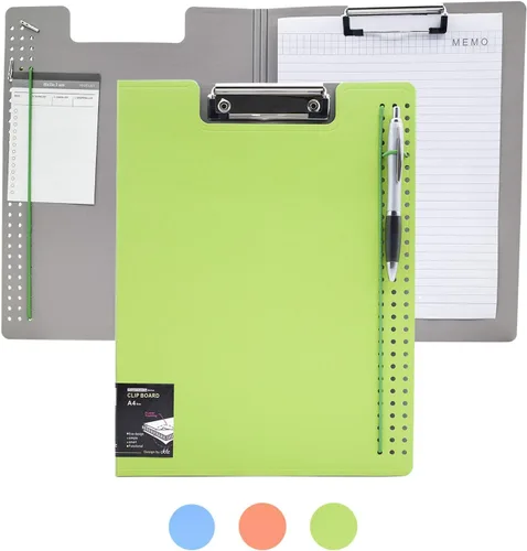 ECEIRO Portapapeles plegable, 360 Flip Folio, Padfolio de cierre para enfermeras y uso de oficina, portapapeles cubierto colorido
