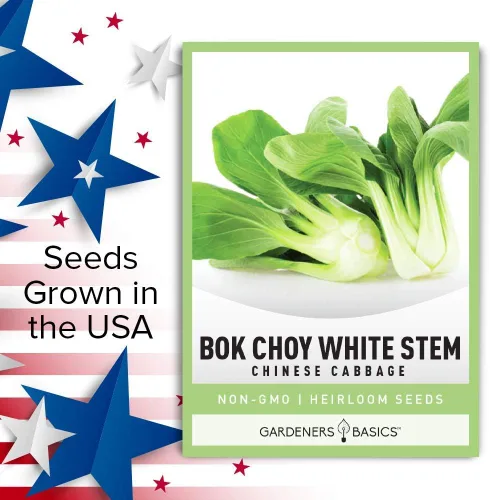 Miniatura 3 de Gardeners Basics, Bok Choy - Semillas de col china para plantar, (Pak Choi) reliquia, variedad vegetal sin OMG, semillas de 0.04 onzas (0.04 oz)