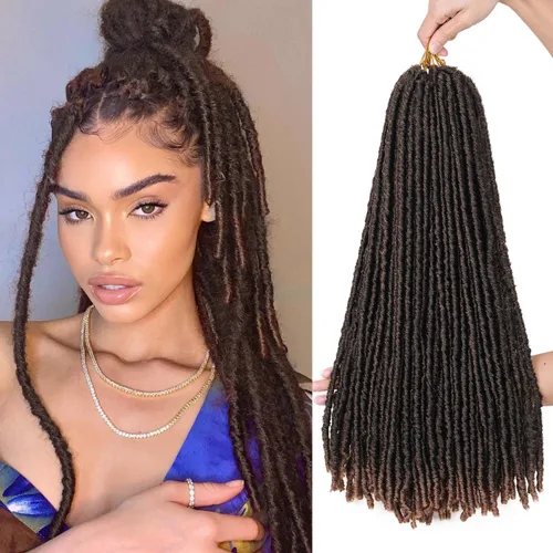 Miniatura 20 de WIGNEE Cabello de Ganchillo 120 Hebras Locs Sintéticos 8 Pulgadas Locs Suaves Pre-Trenzados 6 Paquetes Cabello de Ganchillo Pre-Anudado para Mujeres