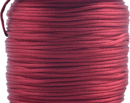 Miniatura 115 de KONMAY 80 Yardas 1.0mm Cordón Rattail de Nylon Satén Seda Trim Hilo para Cuentas para Nudos Chinos, Kumihimo, Trabajo con Cuentas, Macramé, 2-Azul
