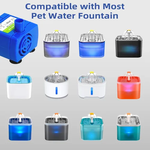 Miniatura 2 de Bomba de agua sumergible IP68 DR-DC160 para fuente de agua de gato BaoFum para cerámica Tritone, acero inoxidable, tapa de flor redonda, fuentes