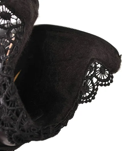 Miniatura 6 de Parisuit Botas de tobillo de plataforma gruesa para mujer con cordones y tacón alto