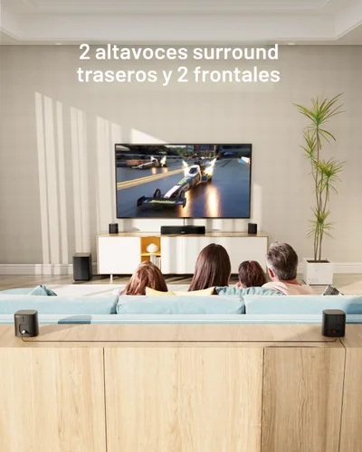 Miniatura 3 de ULTIMEA Barra de sonido de 7.1 canales con subwoofer, sistema de sonido envolvente virtual para TV, barra de sonido para Smart TV con 4 altavoces