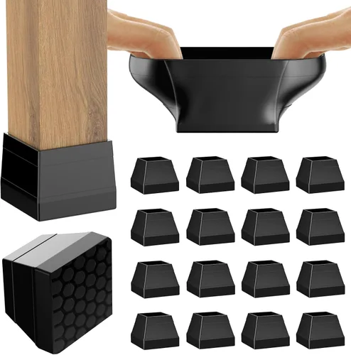 Miniatura 8 de Protectores de suelo rectangulares de 3/4 x 1.5 pulgadas para patas de silla, almohadillas antideslizantes para muebles, suelos de madera dura