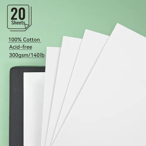Miniatura 2 de Libro de bocetos de acuarela Lightwish, 100% algodón, sin ácidos, diario de acuarela, papel de acuarela de 300 g/m²/140 lb prensado en caliente