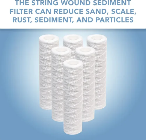 Miniatura 2 de CFS Cartuchos de filtro de agua de sedimentos universales de 10 x 2.5 pulgadas para la mayoría de unidades de RO de 10 pulgadas - Elimina el mal