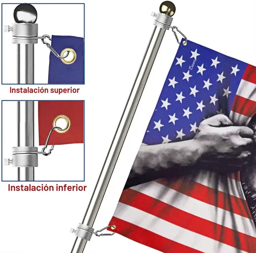 Miniatura 9 de Flagwix Bandera estadounidense patriótica "We The People, Don’t Tread On Me", 3 x 5 pies para exteriores, con ojales, tela de lona de doble cara