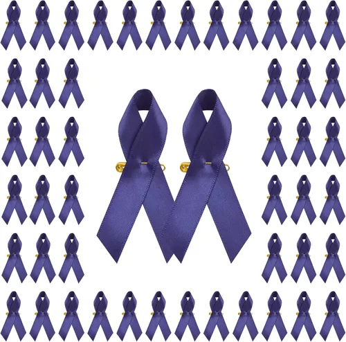 Miniatura 8 de Alfileres de satén de concienciación de la cinta de la concienciación del cáncer con el pasador de seguridad Periwinkle
