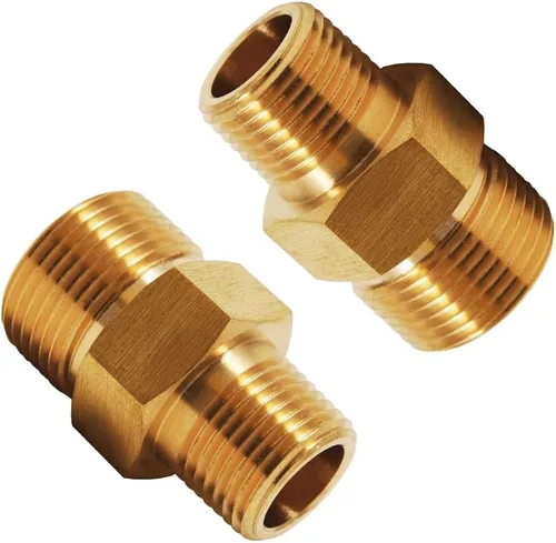 Miniatura 7 de Arandela a presión 1/4" NPT macho a M22-0.551 in macho tornillo pezón 4500PSI (paquete de 2)