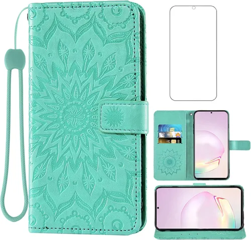 Miniatura 14 de Funda para teléfono Samsung Galaxy Note 20 Ultra Glaxay Note20 Plus 5G con protector de pantalla de vidrio templado, funda delgada de cuero con Oro