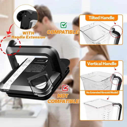 Miniatura 3 de Tapa de bloqueo de repuesto para Ninja, piezas de repuesto de licuadoras de 72 onzas para jarra BL610 BL642 BL682 BN701 BN751 BN700 BN801