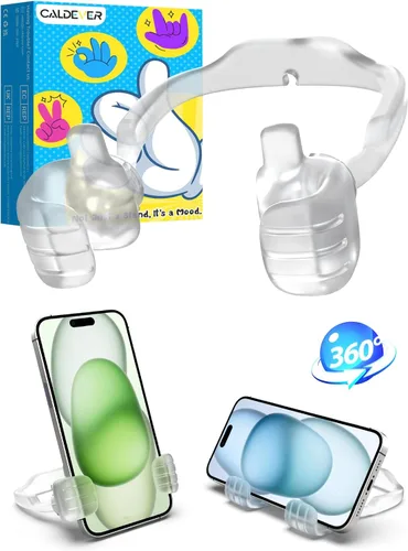 Miniatura 12 de Relleno de calcetines para adolescentes, niños y niñas, soporte para teléfono celular: soporte de pulgar perezoso ajustable con pulgares hacia Azul
