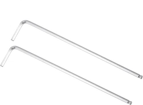 Miniatura 13 de uxcell Llave hexagonal de extremo de bola de 1/4", herramienta de reparación de brazo largo en forma de L 40Cr, SAE 2 piezas