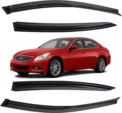 Miniatura 40 de Viseras para ventanas para Mazda 3 Sedán 4 puertas 2004 2005 2006 2007 2008 2009 estilo JDM Mugen, deflector de viento, protector solar y de lluvia