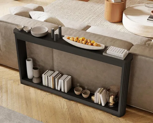 Miniatura 6 de Rovibek - Mesa de entrada moderna de 70 pulgadas, estrecha - Mesa estrecha detrás del sofá, mesa consola estrecha de 8 pulgadas de profundidad