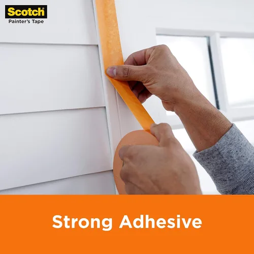 Miniatura 6 de Scotch Cinta adhesiva resistente para pintores, 6 rollos, 3.58 cm x 54.9 m, para uso en vinilo, alfombra, metal y plástico, cinta adhesiva