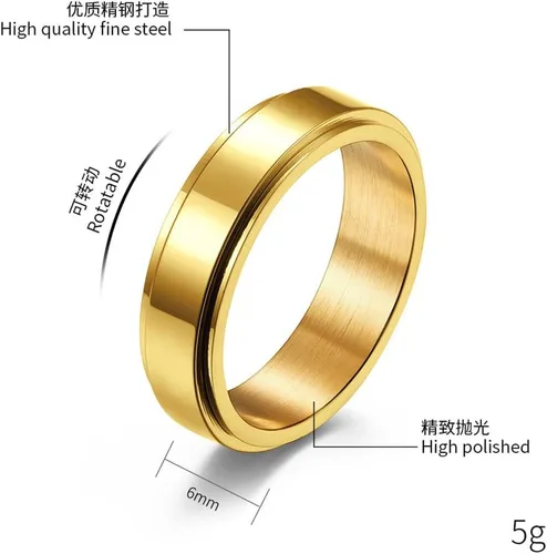 Miniatura 2 de LiFashion Anillos de nudo de bruja giratorios personalizados para hombres y mujeres, anillo de boda grabado con nombre personalizado, anillo