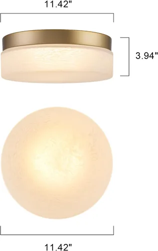 Miniatura 3 de EDISLIVE Lámpara de techo LED de vidrio nublado con montaje empotrado, luz blanca ajustable en 5 pasos, lámpara de techo redonda moderna de 11.4