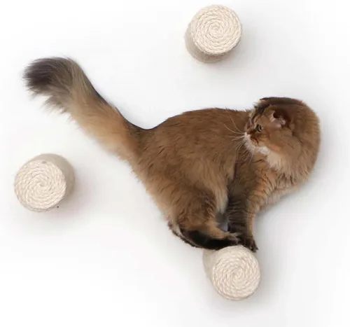 Miniatura 2 de Catastrophic Creations - Poste rascador flotante para gatos, hecho a mano, estantes de pared para gatos y postes rascadores para gatos