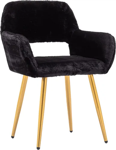 Miniatura 33 de KCC Sillas Pequeñas y Modernas con Brazos para Comedor 1 Pieza, Asiento Lateral Tapizado en Terciopelo de Mediados de Siglo Club para Invitados