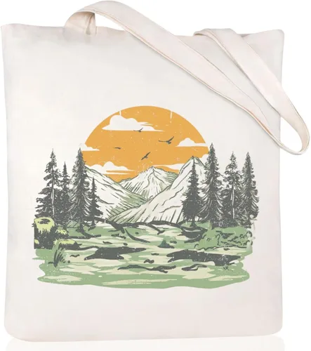 Miniatura 9 de Andeiltech Bolsa de lona para mujer, bolsa de viaje estética, bolsa de hombro reutilizable, regalo de cumpleaños para mamá Flor Mamá