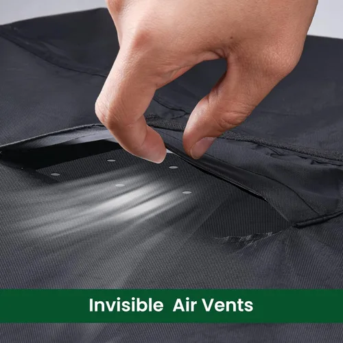 Miniatura 6 de Mrrihand Funda Redonda para Muebles de Patio - Impermeable Resistente 600D Cubiertas para Juego de Mesa y Sillas de Exterior Anti-Decoloración Funda