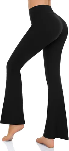 Miniatura 3 de Pantalones de yoga con corte de bota para mujer, leggings acampanados para mujer, cintura alta, cruzada, entrenamiento, descanso, pantalones