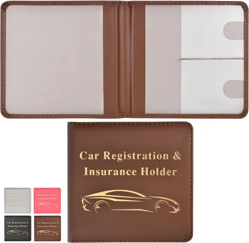 Miniatura 16 de Cacturism Soporte para registro y seguro de automóvil, guantera de vehículo, organizador de automóvil para hombres y mujeres, funda de accesorios