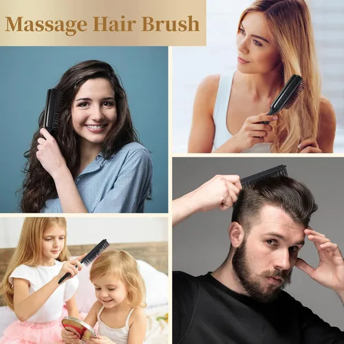 Miniatura 6 de Paquete de 100 cepillos para el cabello, cepillos antienredos para el cabello, peines de masaje antiestáticos, peines de plástico desechables