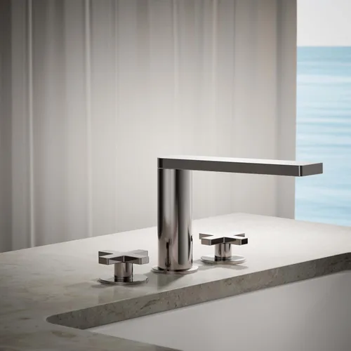Miniatura 2 de Kohler 73081-3-TT Composed® Grifo de baño con asas cruzadas, titanio vibrante