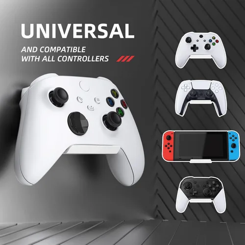 Miniatura 2 de PlayVital FOLD Soporte de Pared para Controlador para ps5 ps4 Xbox Switch 2 Pro Auriculares, Paquete de 2 Organizador de Almacenamiento Universal