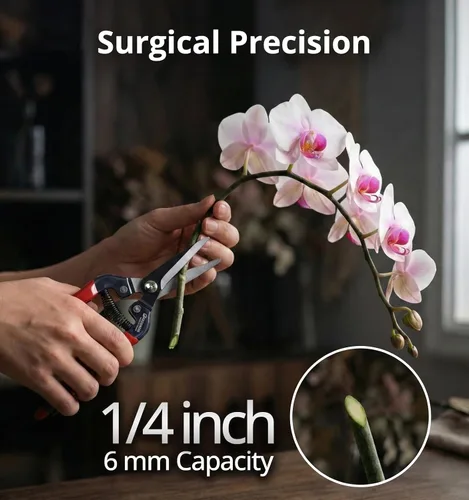 Miniatura 2 de Gardeness SK5 Tijeras Florales, Tijeras de Podar Rectas Ultra Afiladas – Tijeras de Jardín y Cortaflores para Tallos, Hojas, Bonsái y Recolección