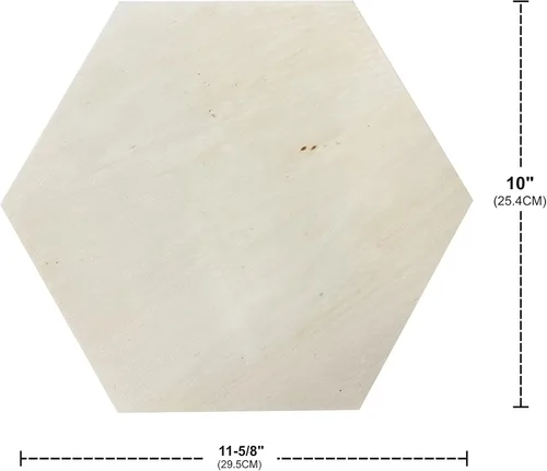 Miniatura 3 de Paneles de madera sin terminar para pintar, tableros con marco hexagonal de madera en blanco para manualidades y vertido de arte