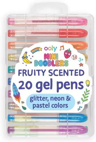 Miniatura 13 de Ooly Yummy Yummy - Juego de 6 bolígrafos de gel perfumados metálicos, con tinta de gel perfumada afrutada, escribe en papel negro, punta de 0.039