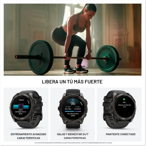 Miniatura 4 de Garmin fēnix® 0.315 – 2.008 in, AMOLED, zafiro, reloj inteligente GPS multideporte premium, batería de larga duración, clasificación para inmersión