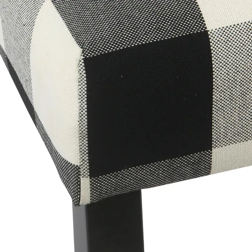 Miniatura 56 de Homepop Silla de comedor con detalles festoneados, sillas de comedor Parsons tapizadas, muebles decorativos para el hogar, tejido gris claro