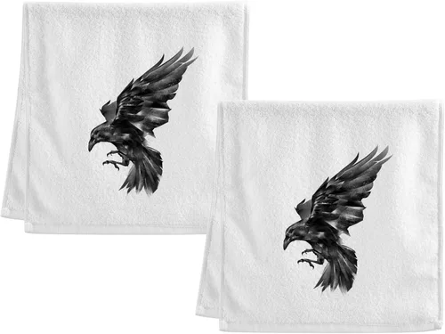 Miniatura 13 de Toallas de mano 100% algodón con patos salvajes blancos para decoración de baño, toallas de lavado suaves y absorbentes para cabello de cuerpo