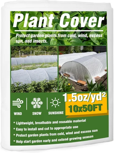 Miniatura 11 de Gardzen Cubiertas para plantas de 1.5 onzas, protección contra la congelación, cubiertas flotantes reutilizables de 10 x 10 pies, mantas más gruesas