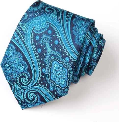 Miniatura 106 de WeiShang Lote de 6 corbatas clásicas de seda para hombre, corbatas tejidas jacquard
