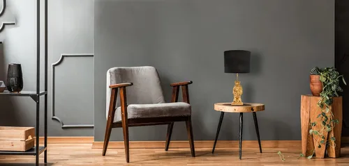 Miniatura 2 de Lámpara de mesa en forma de león con pantalla negra