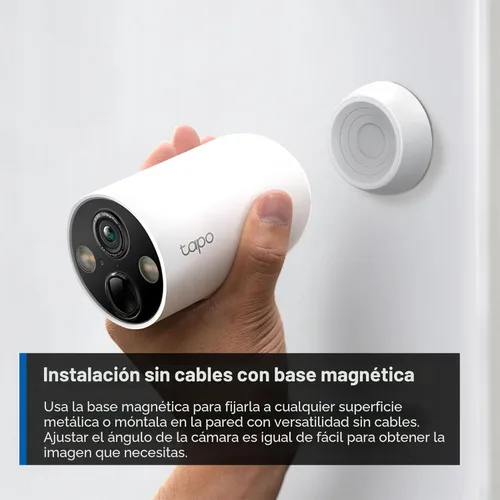 Miniatura 6 de Tapo by TP-Link MagCam sin cables, cámara de seguridad inteligente alimentada por batería 2K para interiores y exteriores, montaje magnético, visión