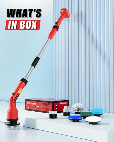 Miniatura 5 de Uniqwamo - Escobilla eléctrica giratoria compatible con batería Milwaukee 18V (batería no incluida), cepillo alimentado por batería de 1000 RPM