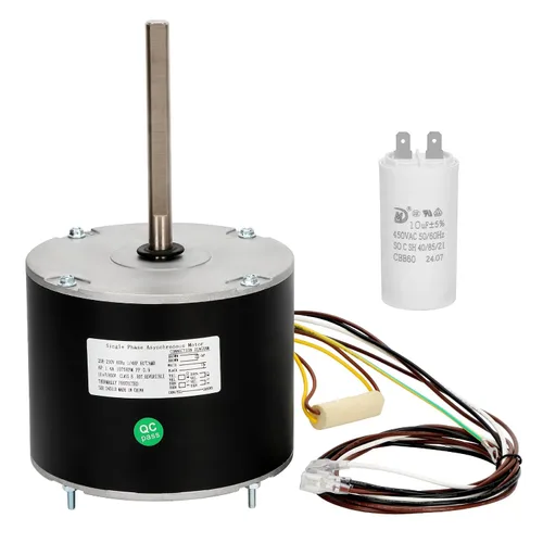 Motor de condensador W51-14CJA1-02, 1/4HP, 1075RPM, motor de ventilador de condensador estándar OEM 208/230V con condensador de metal