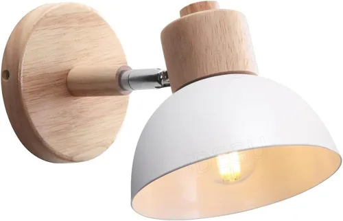 Miniatura 10 de Adjustable Scandinavian Wall Lamp E27 Lighting Fixture Retro Industrial Style for Bedroom Living Room Hallway(Amarillo,1 Pieza)