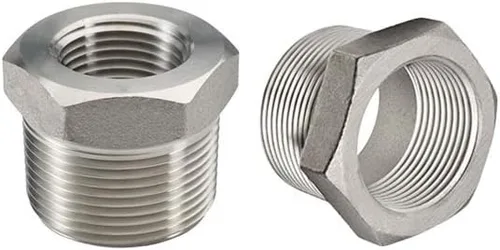 Miniatura 6 de Beduan - Buje reductor hexagonal de acero inoxidable, accesorio adaptador para tubería de fundición de 1-1/4" macho NPT a 1" hembra NPT