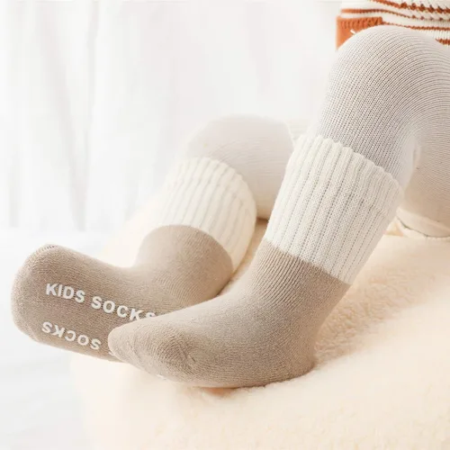 Miniatura 3 de Belsmi 6 Pack Calcetines de Bebé Antideslizante Rodilla Alta Medias Calcetines de Invierno