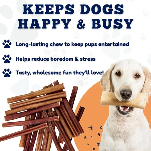 Miniatura 6 de Amazing Dog Treats - Palitos de matón de tamaño mediano de 6 pulgadas (10 unidades) - Palitos de matón a granel para perros - No ocultar huesos